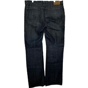 John Varvatos Bootcut Jeans Hidden Button 100% Cotton Sanded Dark Wash 40x35
